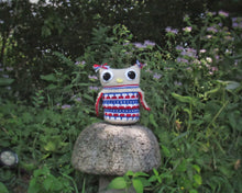 Load image into Gallery viewer, Leaping Stitch Owl (Red, White, Blue)