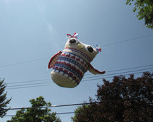 Load image into Gallery viewer, Leaping Stitch Owl (Red, White, Blue)
