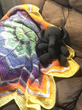 Load image into Gallery viewer, Rainbow Flower Baby Blanket