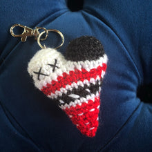 Load image into Gallery viewer, Crochet Heart Keychain (made to order)