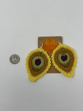 Load image into Gallery viewer, Peacock Feather Earrings - Medium