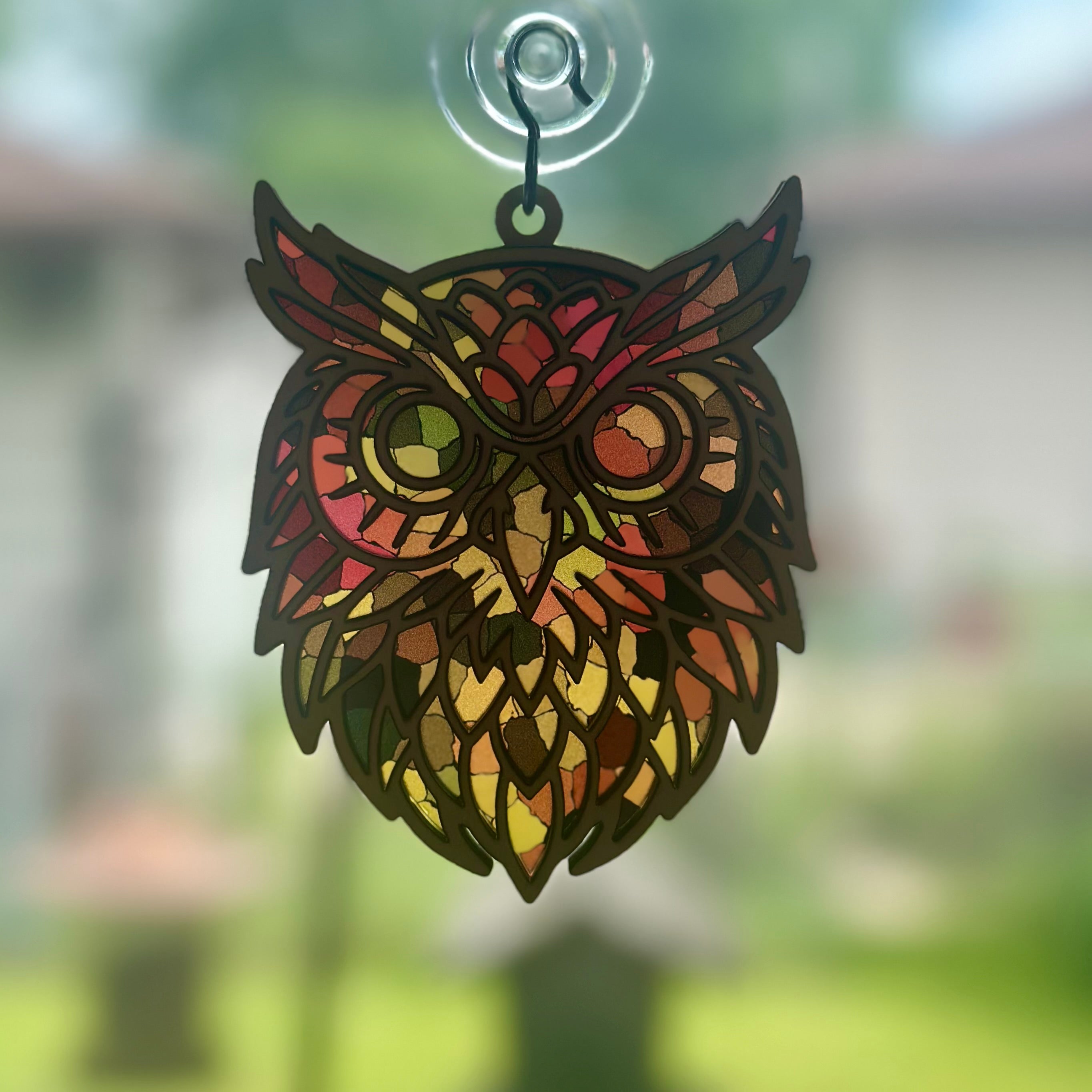 Custom 4" Owl Suncatcher