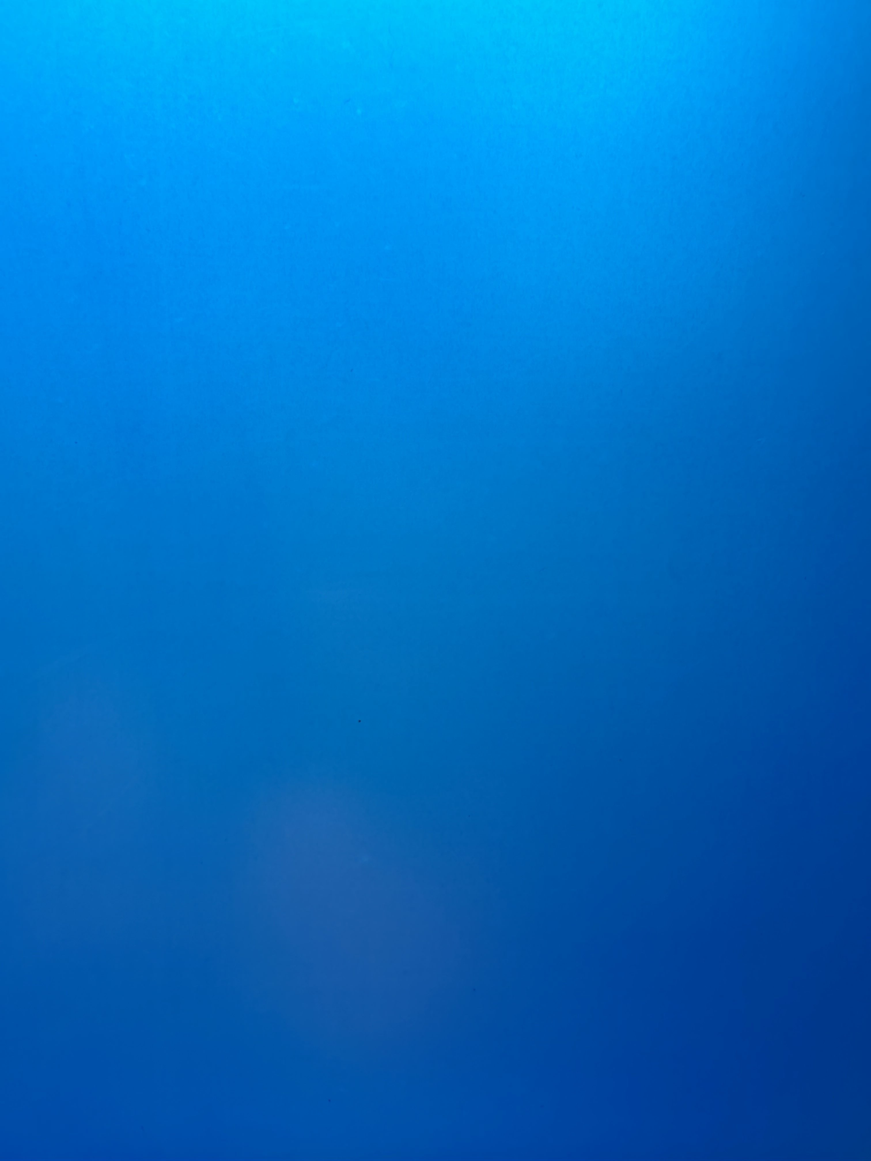 Only blue until we peel the protective layer away! Then it becomes an ever-changing piece of art!