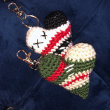 Load image into Gallery viewer, Crochet Heart Keychain - MN Wild Colors
