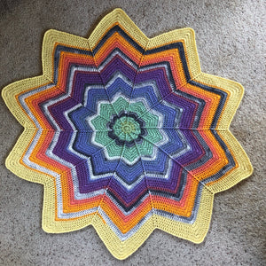 Rainbow Flower Baby Blanket