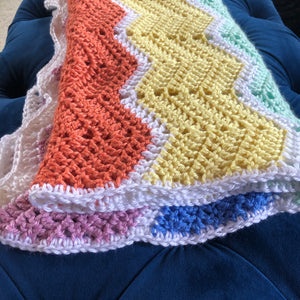 Rainbow Ripple Baby Blanket