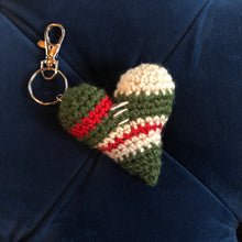 Load image into Gallery viewer, Crochet Heart Keychain (made to order)
