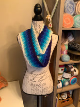 Load image into Gallery viewer, Blue Gradient Scarf 79”
