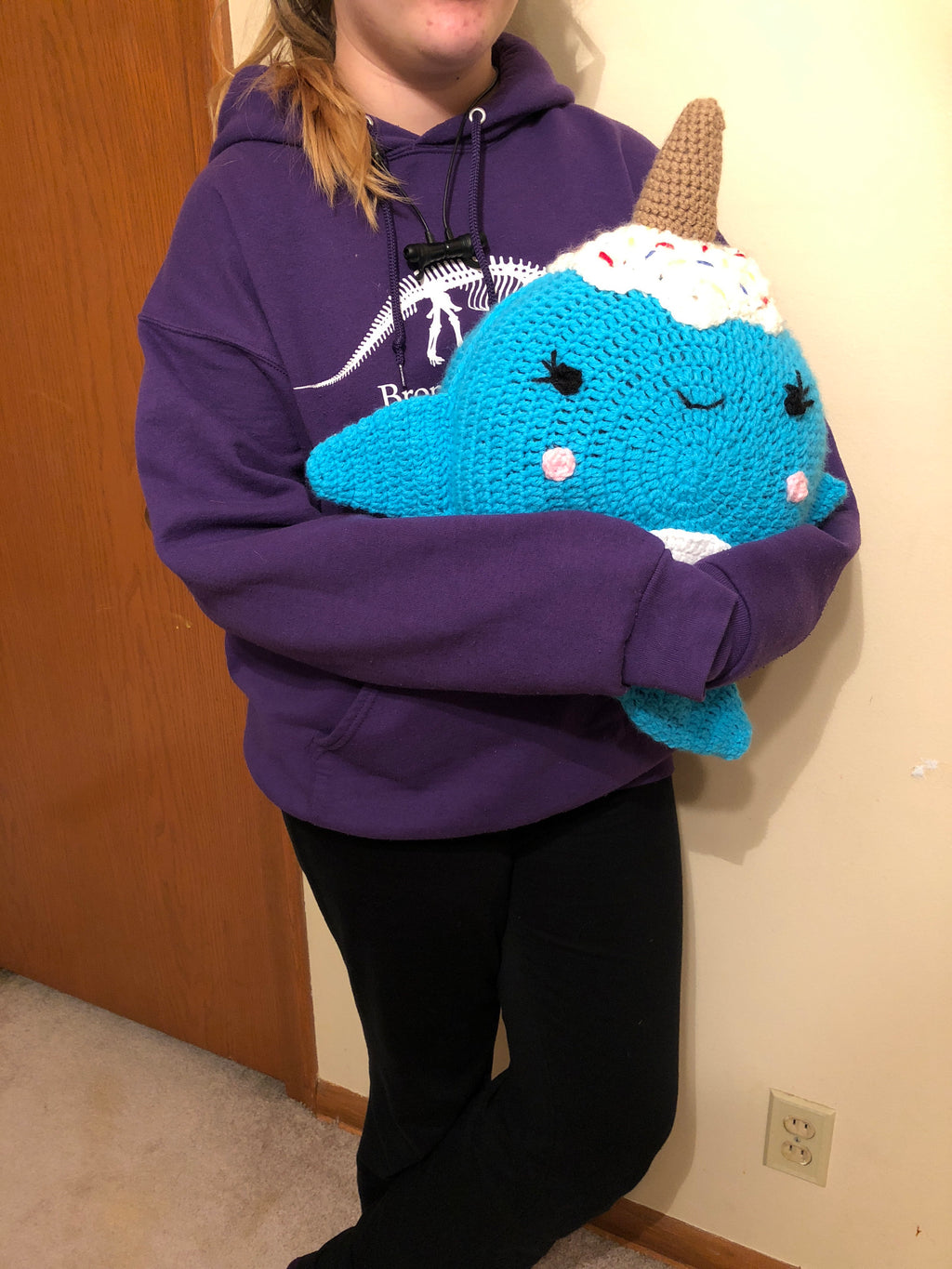 Narwhal Pillow (made to order)