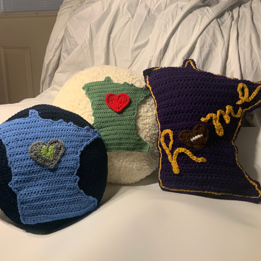 MN ❤️ 12” Round Pillow - Customizable