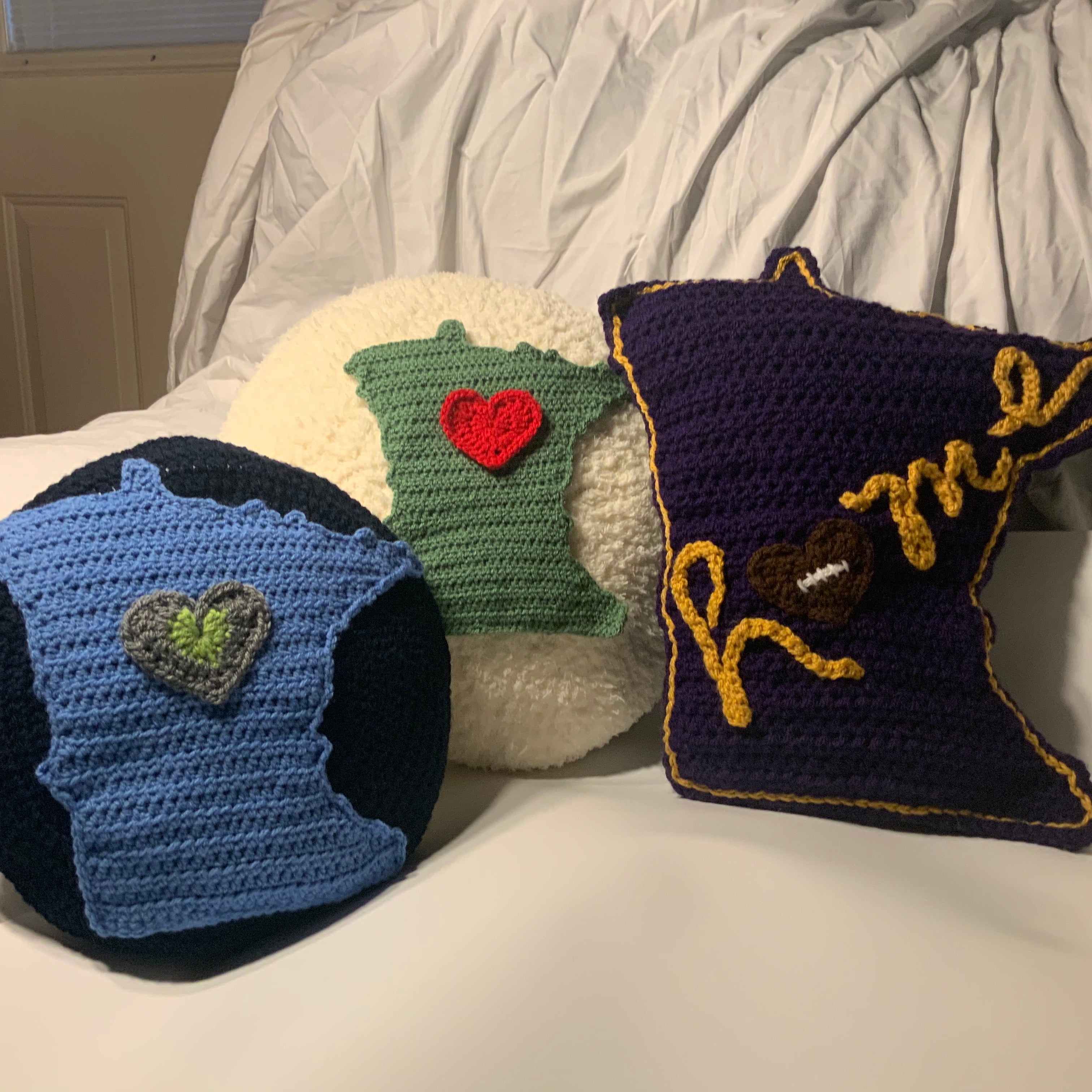 MN ❤️ 12” Round Pillow - Customizable