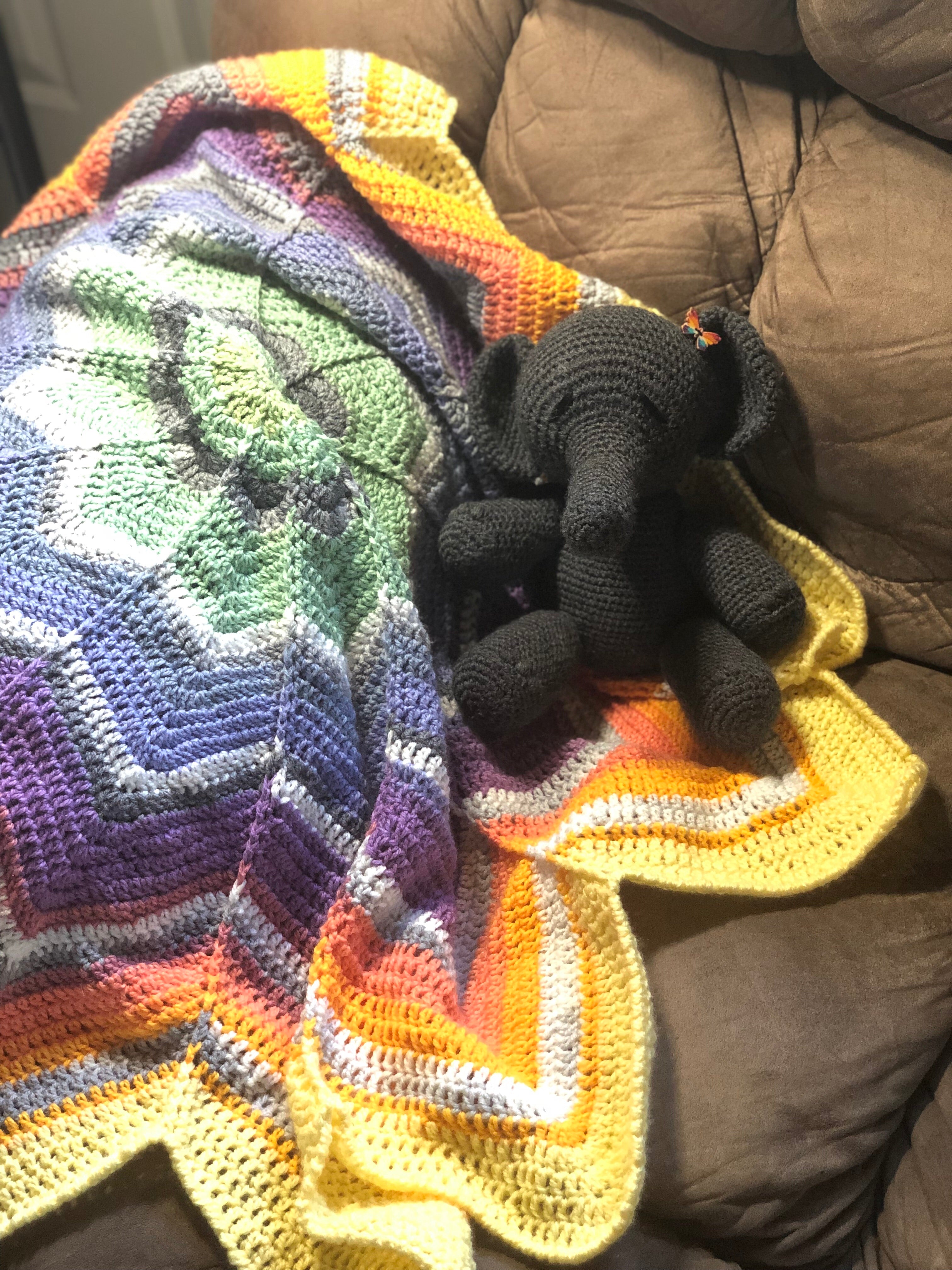 Rainbow Flower Baby Blanket