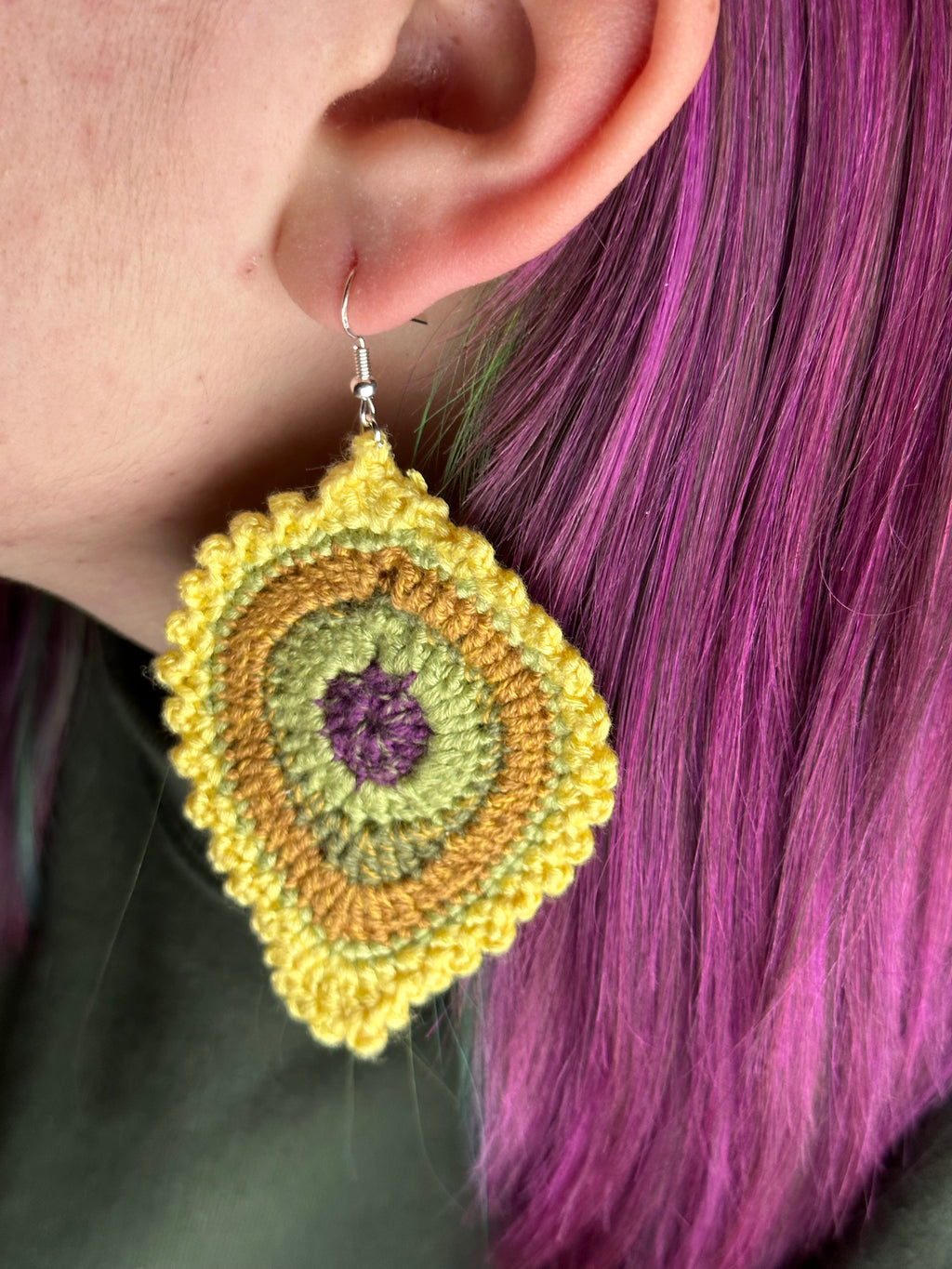 Peacock Feather Earrings - Medium