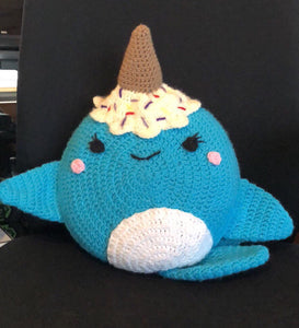 Narwhal Pillow (made to order)