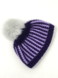 Purple Pom Hat - Size 2T