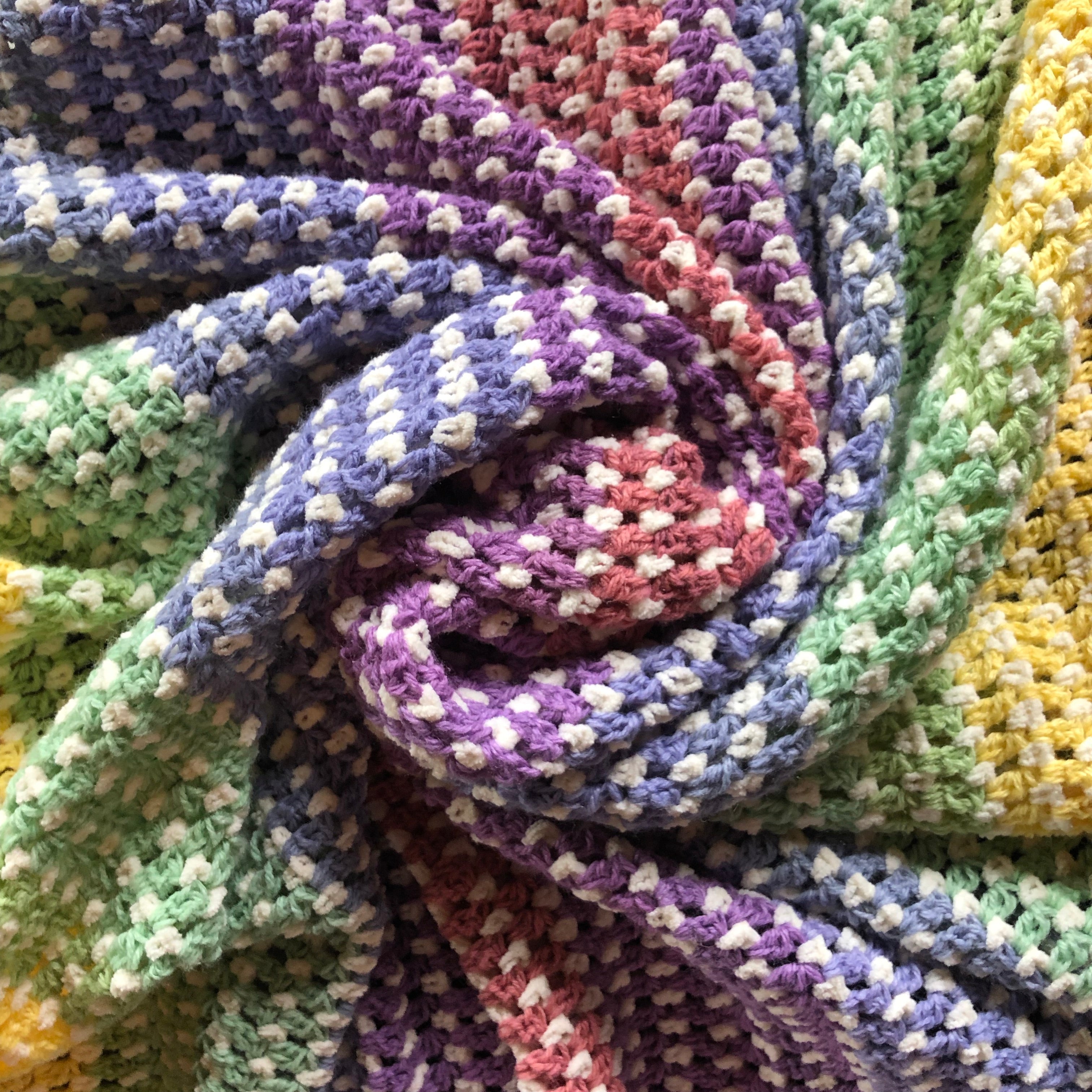 Soft Rainbow Striped Baby Blanket