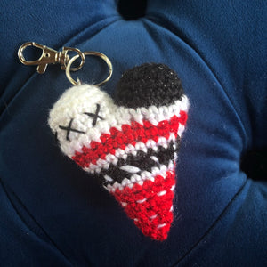 Crochet Heart Keychain (made to order)