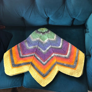 Rainbow Flower Baby Blanket