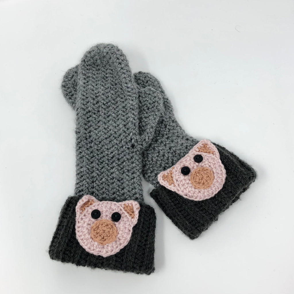 Pig Mittens - Size XS/S