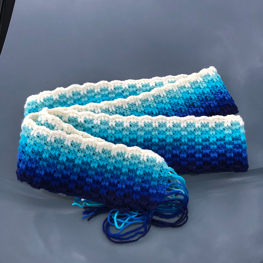 Blue Gradient Scarf 79”