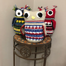 Load image into Gallery viewer, Leaping Stitch Owl (Red, White, Blue)
