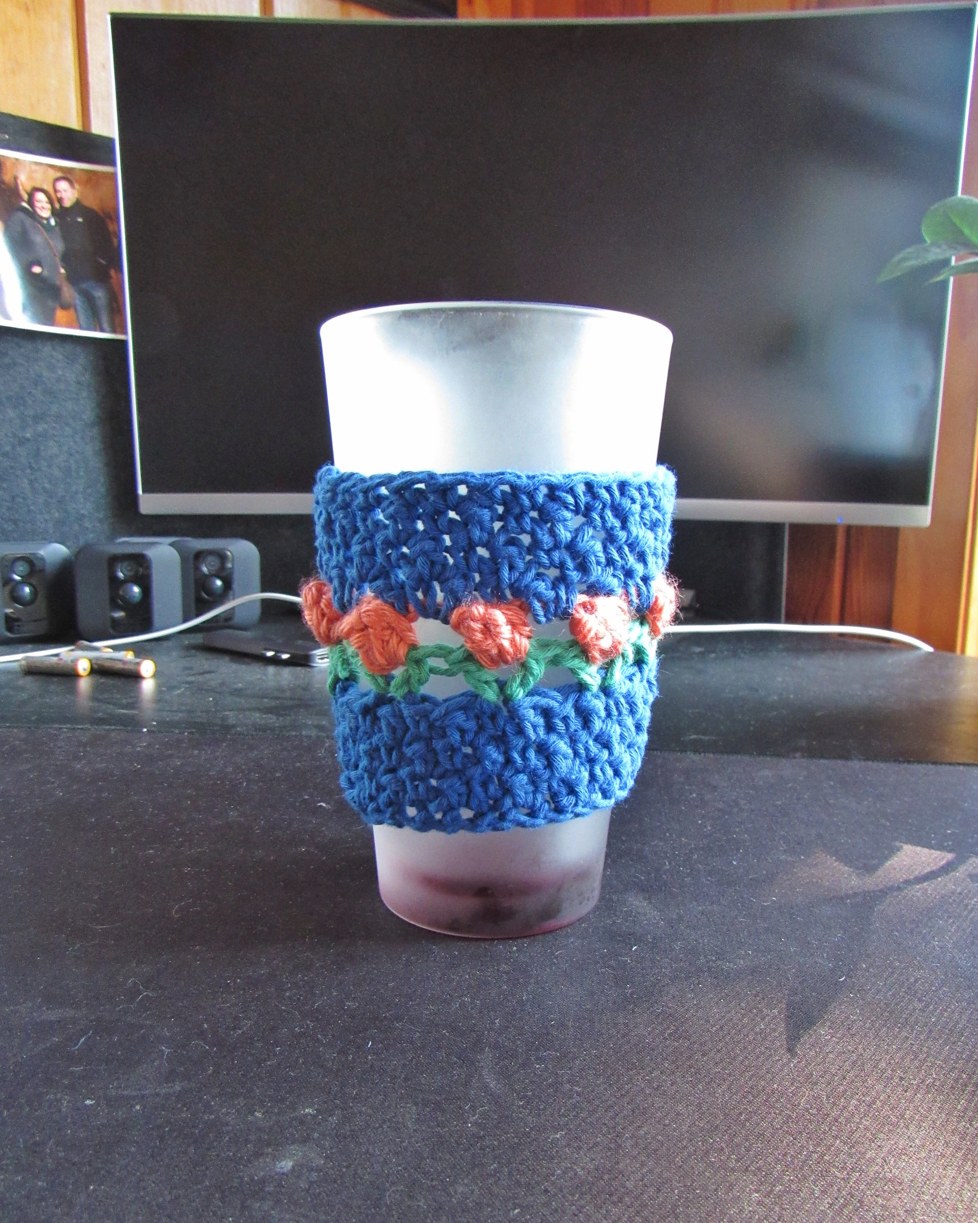Tulip Garden Cup Sleeve Blue