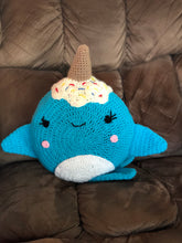 Load image into Gallery viewer, Narwhal Pillow (made to order)
