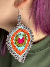 Load image into Gallery viewer, Peacock Feather Earrings - Large
