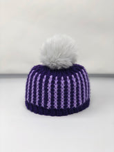 Load image into Gallery viewer, Purple Pom Hat - Size 2T
