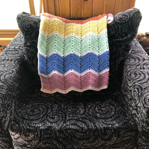 Rainbow Ripple Baby Blanket